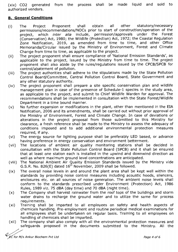 ENVIRONMENT CLEARANCE CERTIFICATE  200 KLPD